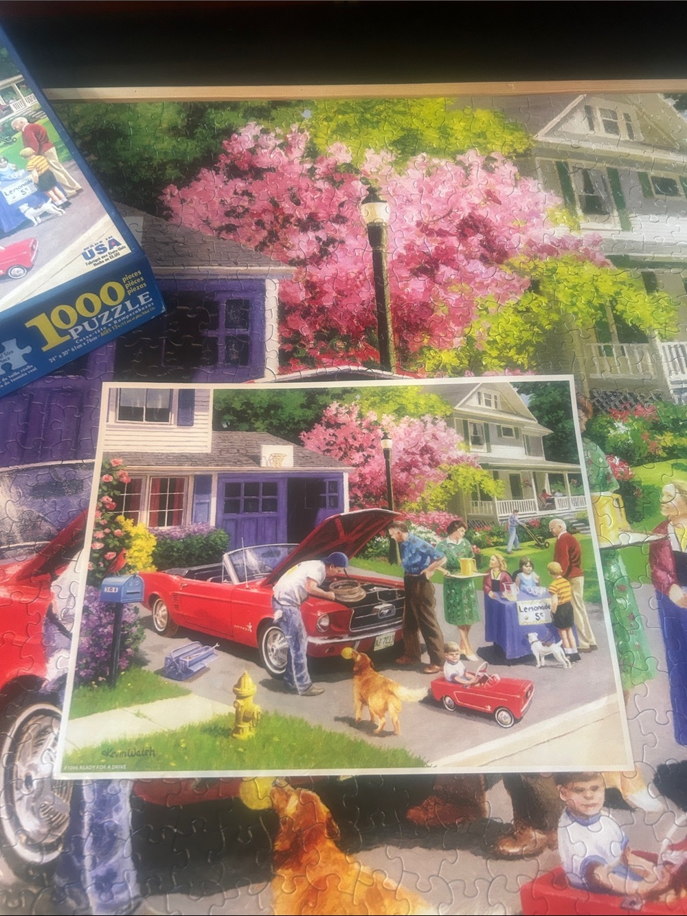 White Mountain Ford Ready for a Drive Puzzle - Red, Blue, Green